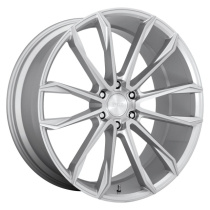 DUB 1PC Clout 24X10 ET30 6X139.7 106.10 Gloss Silver Brushed Fälg